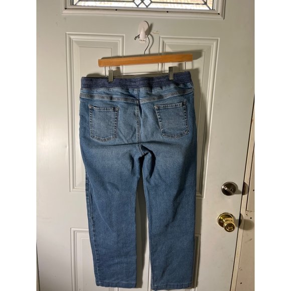 Lands End woman’s draw string boot cut jeans size XL. - Picture 3 of 8